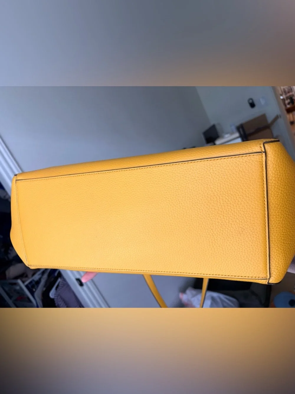 Tory Burch Large Blake Tote - Yellow/Navy - Picture 3 of 8